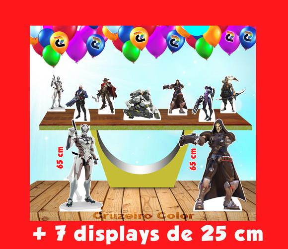 Kit Totem De Chão Overwatch E Displays De Mesa