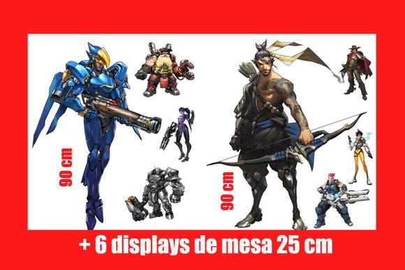 Kit Totem De Chão Overwatch E Displays De Mesa