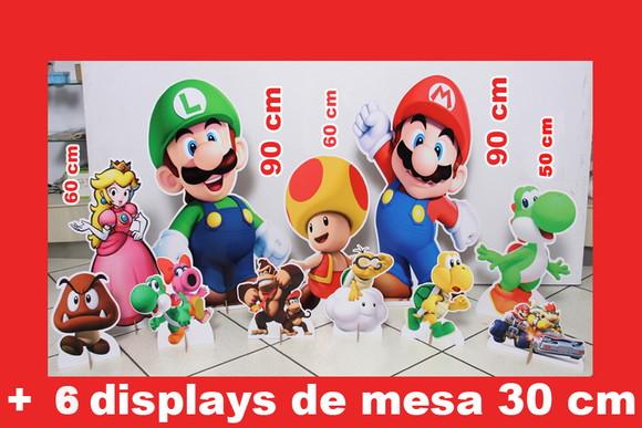 Kit Totem Super Mario e Displays De Mesa