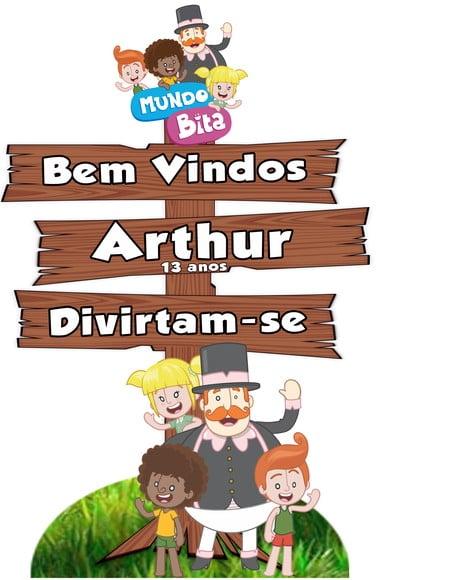 Placa De Bem Vindos Mundo Bita ,sinalização