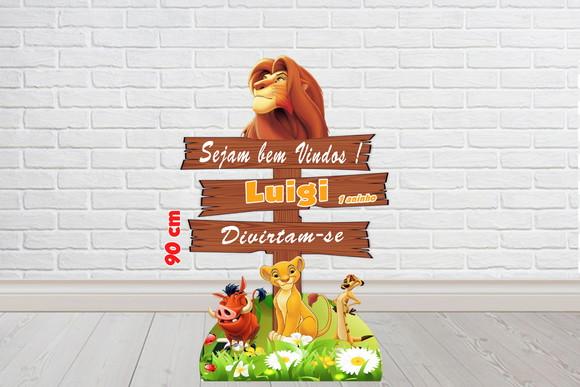 Rei leão, totem enfeite de aniversario