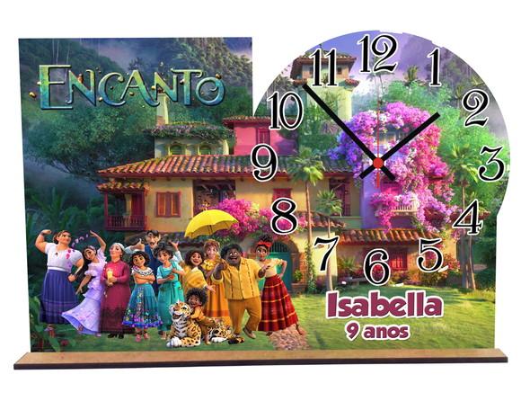 Relogio de mesa Filme Encanto com 5 unidades