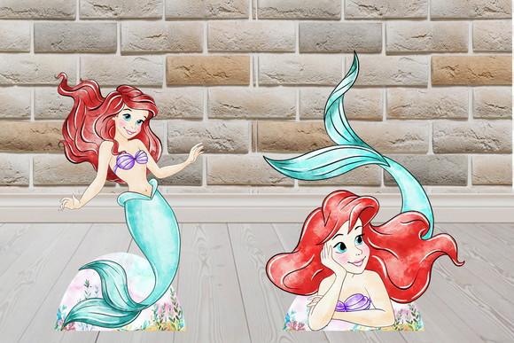Totem Ariel Aquarela Pequena Sereia e Displays de Mesa