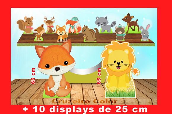 Totem Bosque Encantado e Displays de mesa