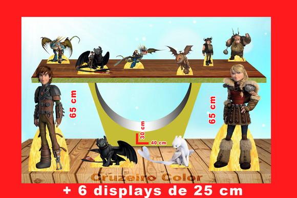 Totem Como Treinar Meu Dragão e Displays de Mesa