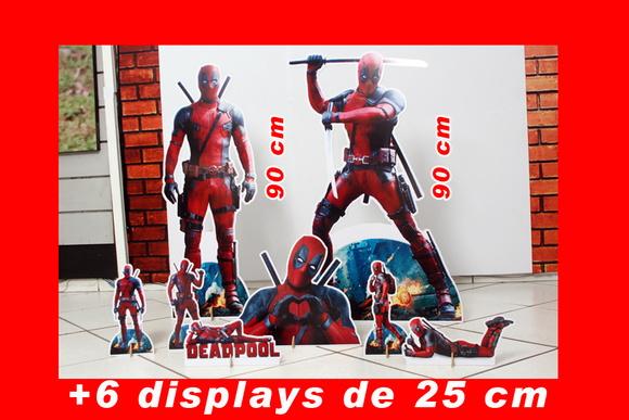 Totem de Chão Deadpool e Displays de Mesa