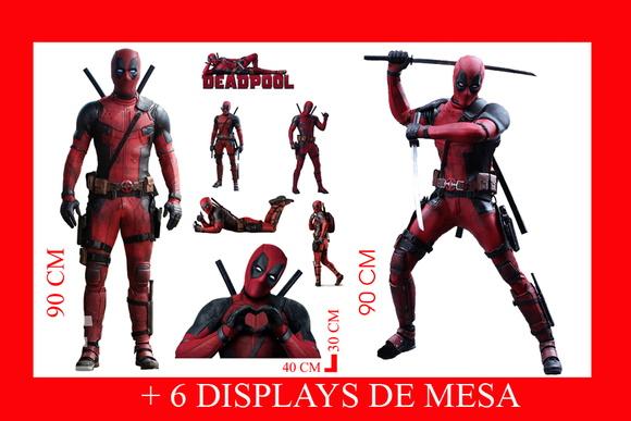 Totem de Chão Deadpool e Displays de Mesa