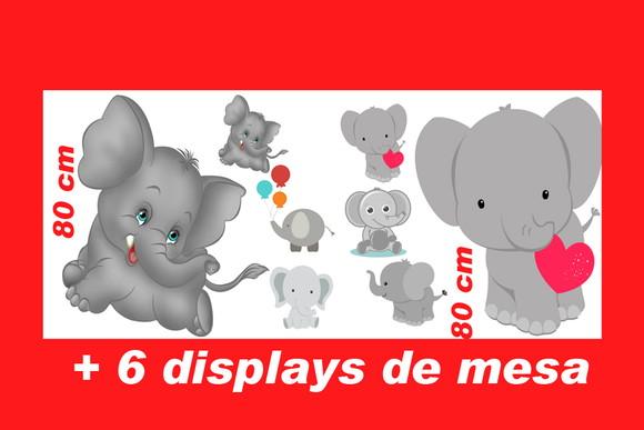 Totem De Chão Elefante E Displays De Mesa