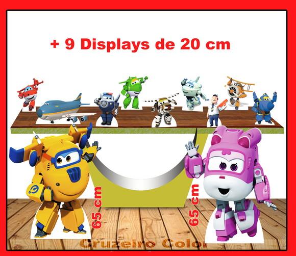 Totem de chão Kit SUPER WINGS e Displays de mesa
