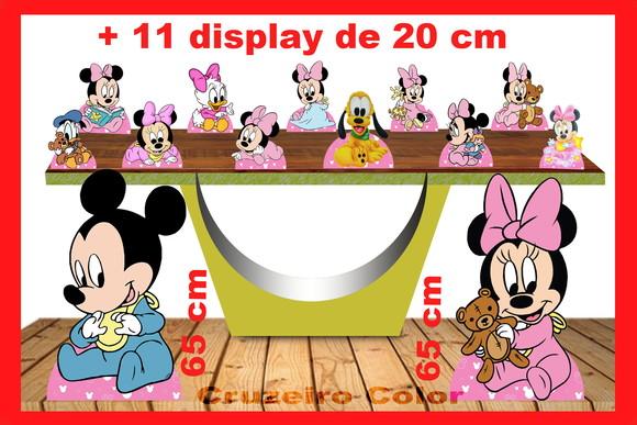 Totem de chão Minnie baby Disney e displays de mesa
