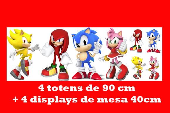 Totem de Chão Sonic e Shadow e Displays de Mesa