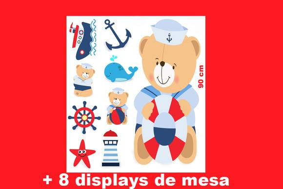 Totem De Chão Ursinho Marinheiro E Displays De Mesa