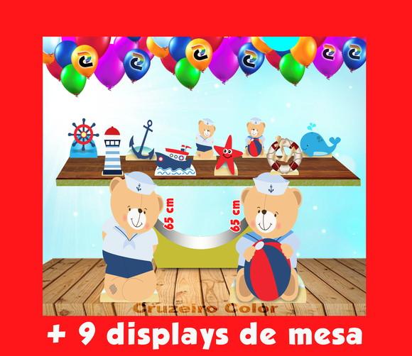 Totem De Chão Ursinho Marinheiro E Displays De Mesa