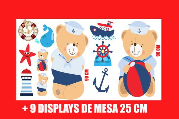 Totem De Chão Ursinho Marinheiro E Displays De Mesa