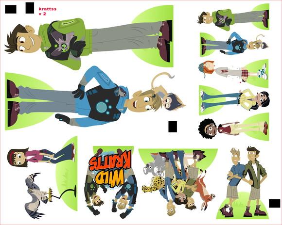 Totem de Chão Wild Kratts e Displays de Mesa