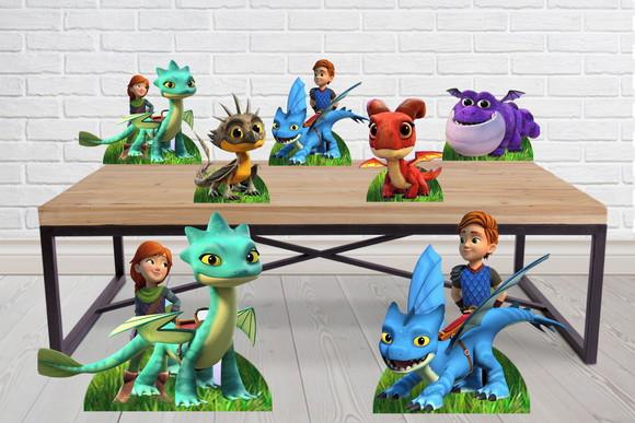 Totem dragons rescue riders e displays de mesa