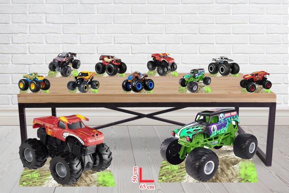 Totem Monster Jam, e displays de mesa enfeite de aniversario