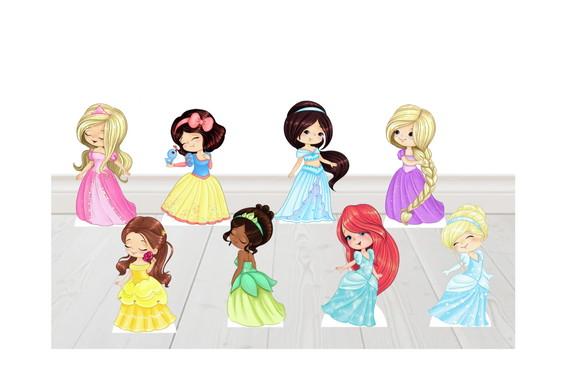 Totem Princesas com 8 Peças de 80cm Cada
