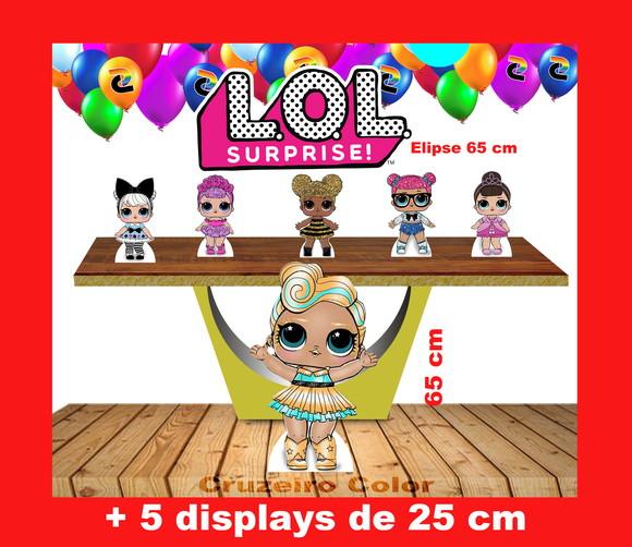 Totem,elipse Lol Suprise 65 Cm E Displays De Mesa 25 Cm