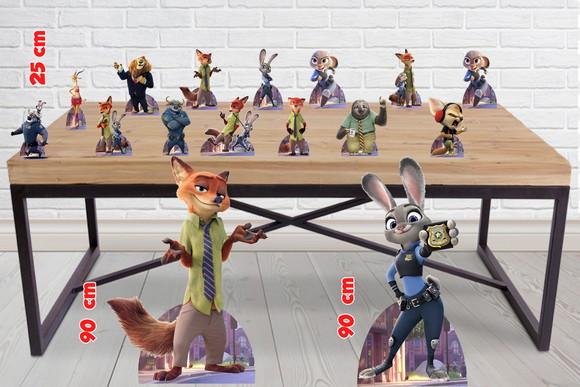 Totem Zootopia e Display de Enfeite de Aniversario