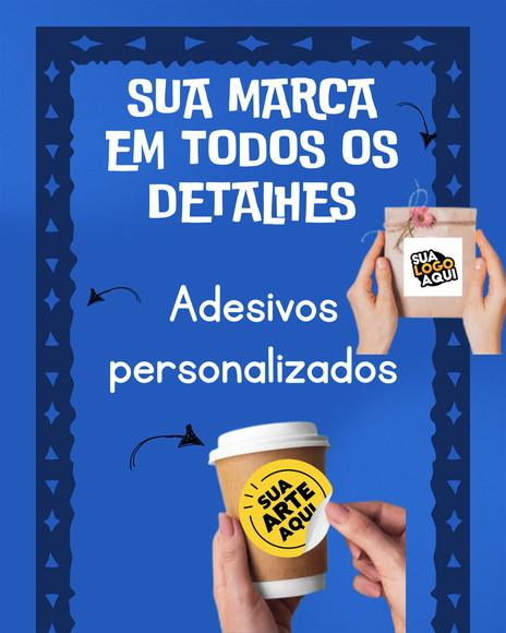 Adesivo 5x5 em Papel Fotográfico com 500 Unidades