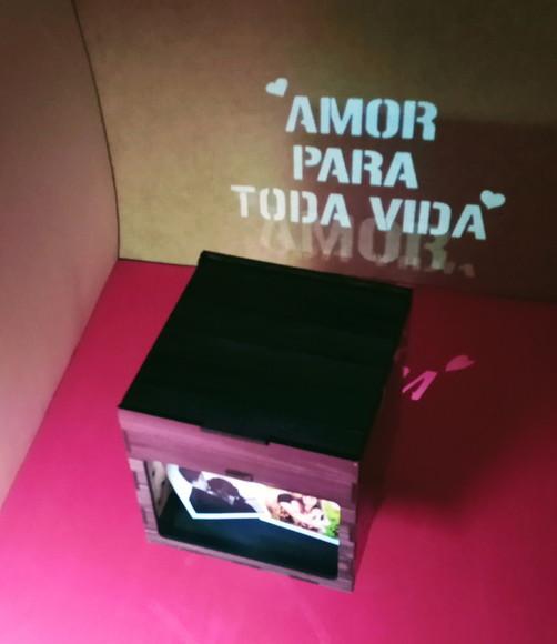 Caixa Abajur Personalizada com Foto, Presente Criativo