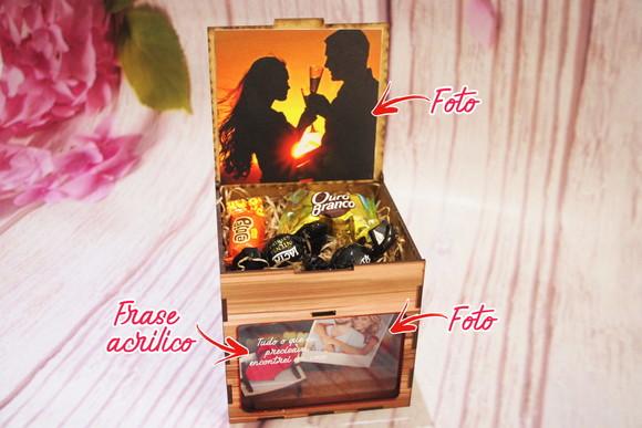 Caixa Abajur Personalizada com Foto, Presente Criativo