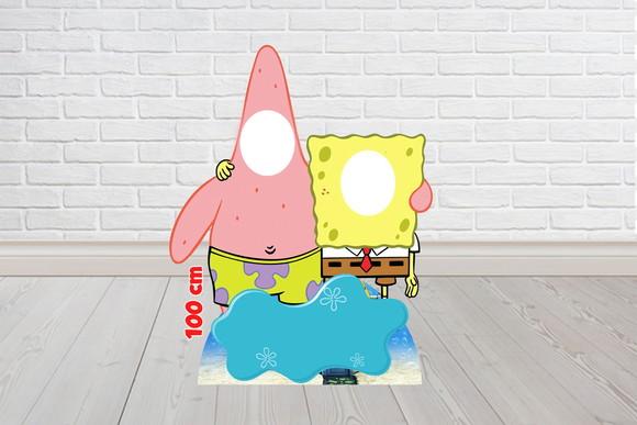 Cenário de Foto Bob Esponja ,totem Enfeite de Festa