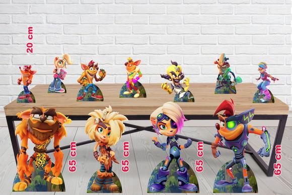 Display Crash Jogo,kit Festa Totem Enfeite de Aniversario