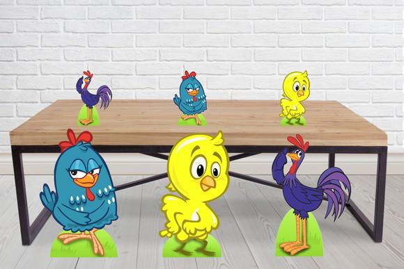 Display Galinha Pintadinha,galo Carijo e Pintinho Amarelinho
