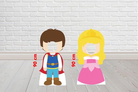 Display Totem Princesas e Principe para Tirar Foto 90cm