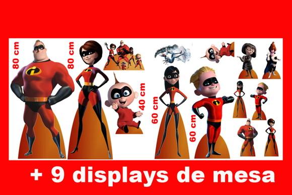Kit Totem de Chão e Displays Tema os Incríveis