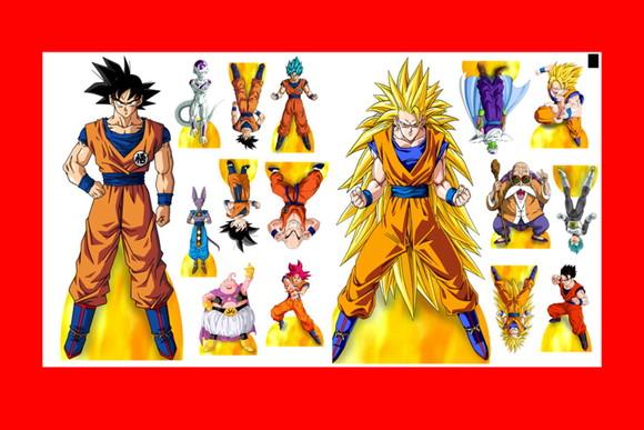 Kit Totem de Chão Dragon Ball Super e Displays de Mesa