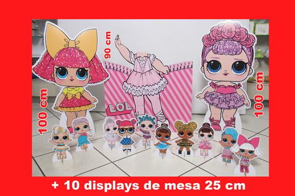 Kit Totem Festa Lol Surprise e Displays de Mesa