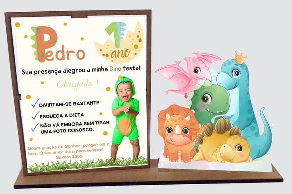 Lembrancinha Dinossauro Baby, com 10 Unidades