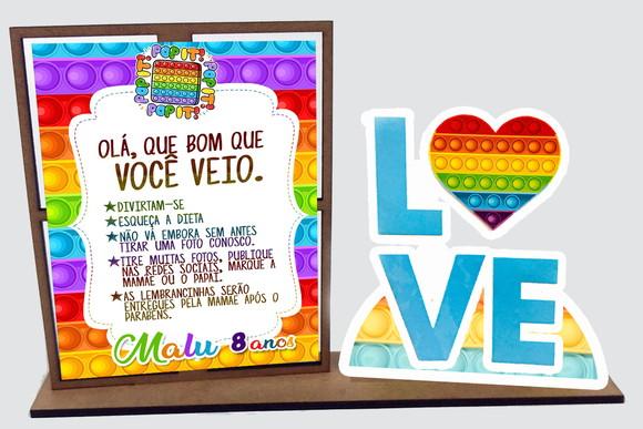 Lembrancinha Pop It , com 10 Unidades
