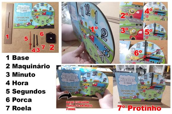 Relogio de Mesa Fabrica dos Sonhos Lembrancinha 5 Unidades