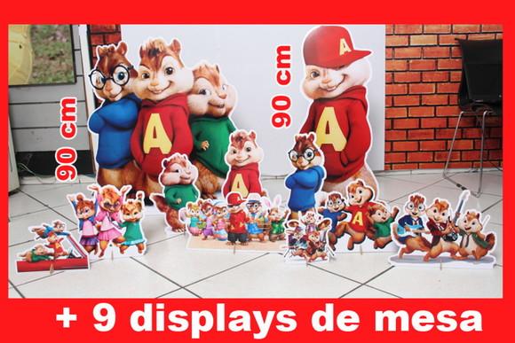 Totem de Chão Alvin e os Esquilos e Displays de Mesa