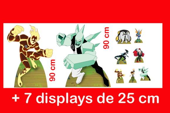 Totem de Chão Ben 10 e Displays de Mesa