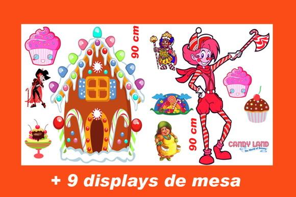 Totem de Chão Candy Land e Displays de Mesa