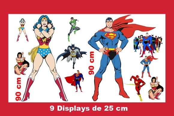 Totem de Chão Liga da Justiça e Displays de Mesa
