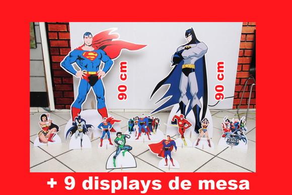 Totem de Chão Liga da Justiça e Displays de Mesa