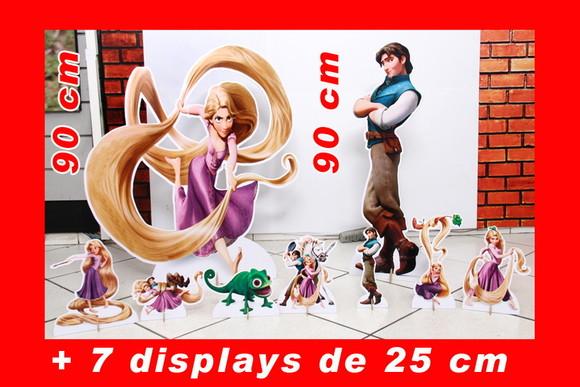 Totem de Chão Rapunzel e Displays de Mesa