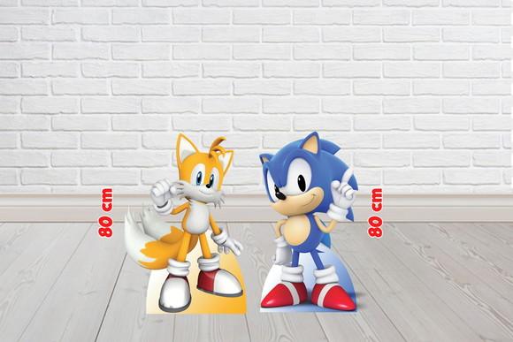 Totem de Chão Sonic e Tails 80 cm