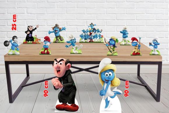 Totem os Smurfs Smurffette e Gargamel e Displays de Mesa