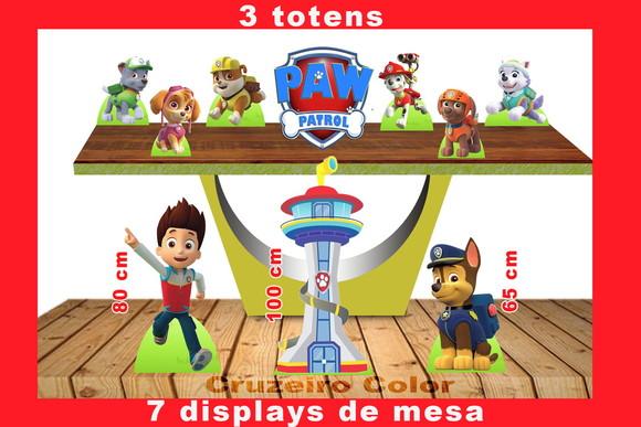 Totem Patrulha Canina e Displays de Mesa