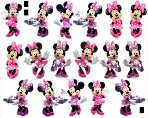 Centro de Mesa - Enfeite para Festa Minnie com 16 Unidades