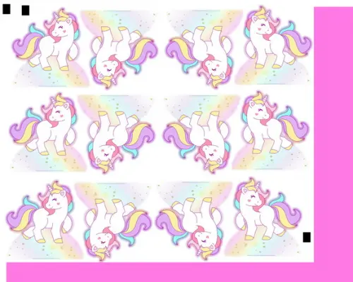 Centro de Mesa Enfeite para Festa Unicornio com 12 Unidades