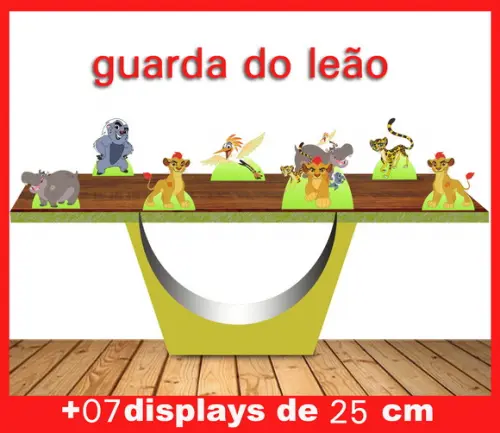 Display A Guarda Do Leão, Totem Enfeite De Aniversario