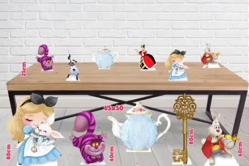 Display Alice no Pais das Maravilhas Cut para Festa
